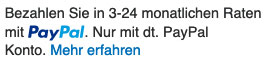 Paypal Info Ratenzahlung